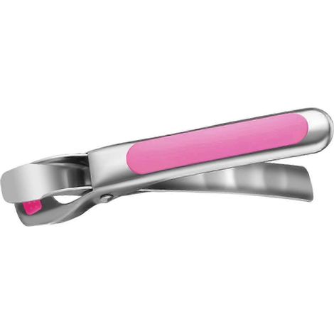 Pince pour assiettes chaudes, support de plat à salade, pince multifonction en acier inoxydable pour bols à salade, friteuse à air chaud, fruits-Pink (1/5)