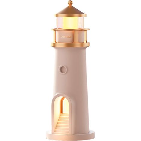 Décoration phare, lampe phare avec projecteur de lune LED et Bluetooth, bruit blanc pour veilleuse, enfants, ciel étoilé avec pharecomme (1/5)