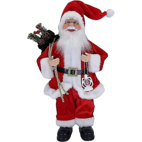 Ornement de Noël Père Noël 30cm, Père Noël debout, décoration de scène de Noël (1/5)