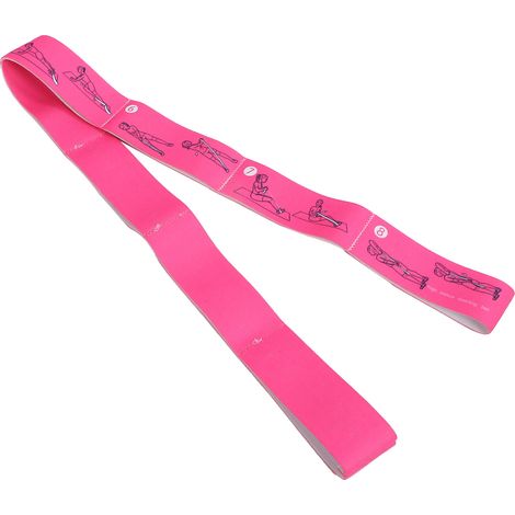Bandes de résistance pour exercices de yoga, élastiques de résistance latine, bandes d'étirement élastiques, rose rouge (1/5)