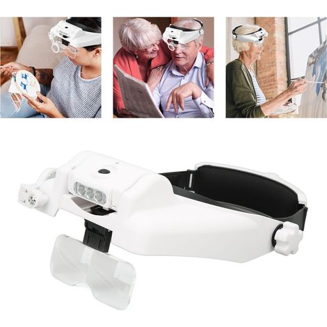 Loupe frontale MG82000MC à grossissement 31x et 3 LED, batterie rechargeable USB et longue autonomie. (1/5)