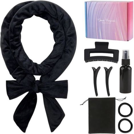 1 Bandeau Boucleur Sans Chaleur, Velours Doux, Coton Rembourré, Accessoire Coiffure Nuit (1/5)