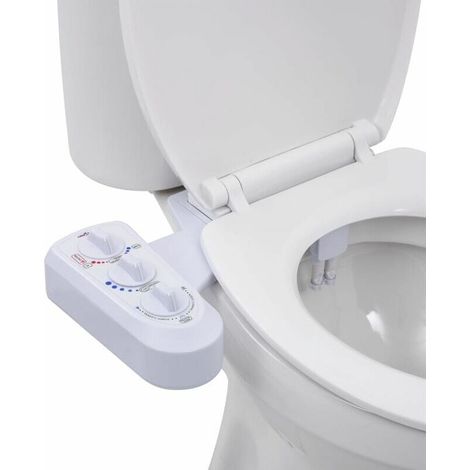 1 Accessoire siège toilette, double buse autonettoyante, eau chaude froide réglable, installation facile sans électricité (1/5)