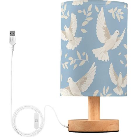 Kcldeci Peace Dove Lampe de chevet pour chambre Ă coucher, ferme (1/5)