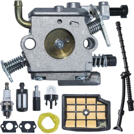 Kit de filtre à air, carburateur et durite de carburant MS200 C1Q-S126B pour tronçonneuse Stihl MS200 MS200T 020T 020 Remplace 1129 120 0653 (1/5)