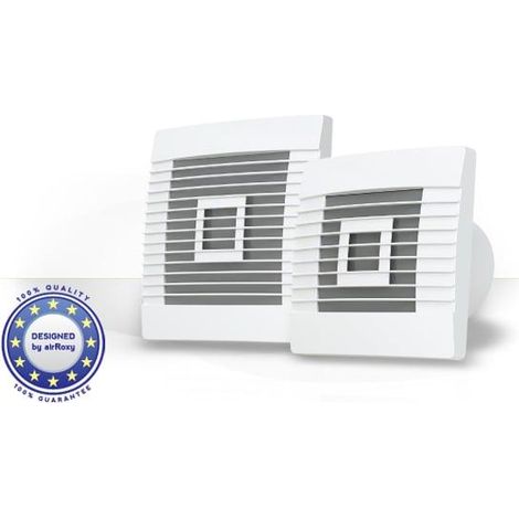 Ventilatore da parete 100 mm 15 W con otturatore a gravità/timer/ pRestige 100ZG TS 01-027 Certificato TUV