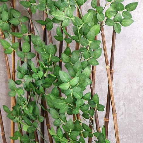 Guirlande Artificielle - Feuillage Hydrangea en Rotin Synthétique - Décoration Extérieure Mur et Cour - 2 m (1/4)