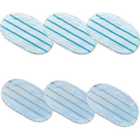 Lot de 6 lingettes de nettoyage AURA pour balai vapeur ThermaPro 10-en-1 : lingettes en microfibre réutilisables pour nettoyage à sec et humide. (1/5)