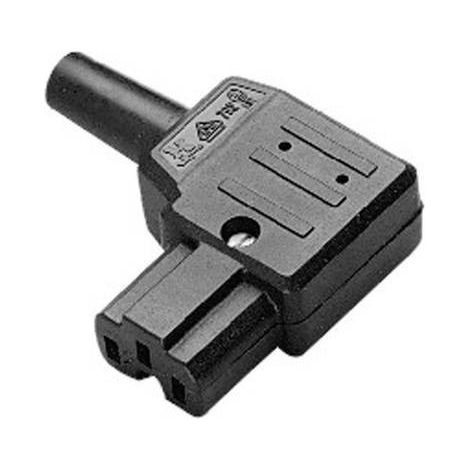 Kaiser 792/sw/C Connettore di alimentazione 792 Presa angolata Tot poli: 2 + PE 10 A Nero 1 pz.