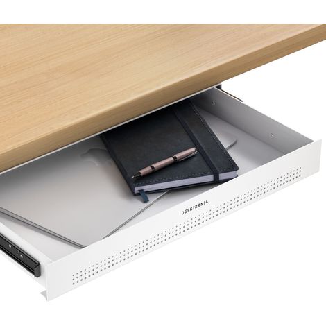 Desktronic Tiroir sous bureau - 41x27x5cm 3.5kg - Blanc