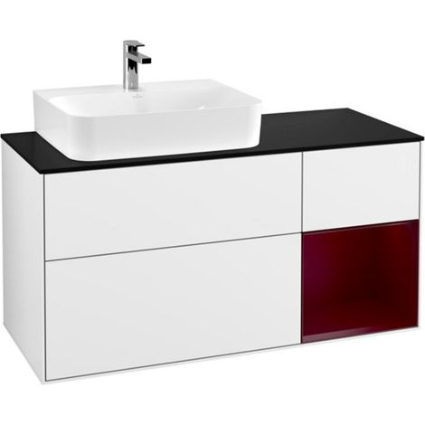 V&B Waschtischunterschrank Finion 120cm, Pl bla m, Reg re Peo, glo wh. Lac (1/2)