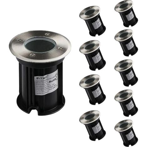 Spot LED Extérieur Encastrable IP65 pour Ampoule GU10 - Pack de 10 - SILUMEN