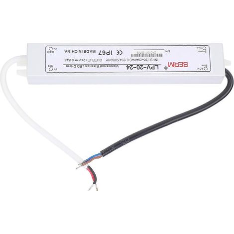 BERM Schaltnetzteil, wasserdicht, Einzelausgang, Überlastschutz-LED, DC 24 V, 20 W