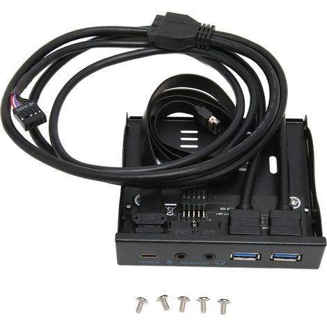 Panneau avant Hub USB 3.2 10Gbps Plug and Play Coque en Fer Lecteur Disquette pour Win Linux (1/5)