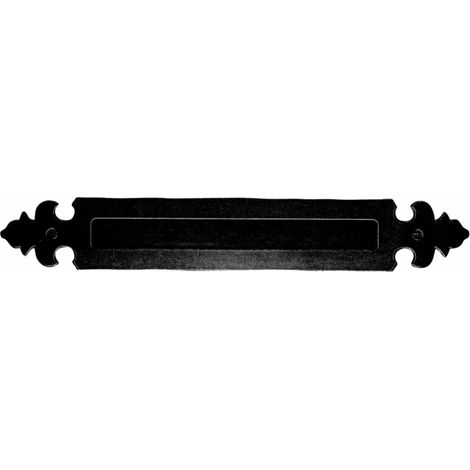 Entrée de boîte aux lettres fer cémenté Bouvet - Noir - 390 x 60 mm