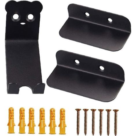 Support mural pour vélo 3 en 1 avec câble, 2 supports de roue, crochet pédale, protection murale – DELKEVIC