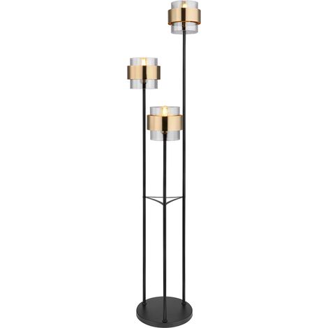 Globo - lámpara de pie - Milley - latón negro - metal - Ø 43cm -