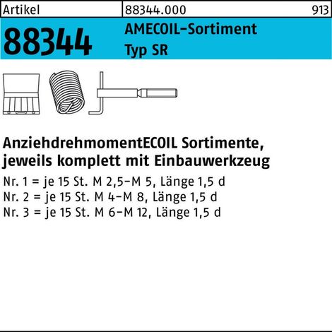 Gewindereparatursortiment R 88344 SR Nr.3 Stahl 1 Stück AMECOIL (1/2)