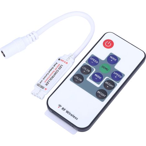 Contrôleur radiofréquence sans fil RF10 touches, variateur sans fil pour bande lumineuse RGB 5-24 V
