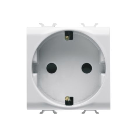 PRISE 2M 2 P+T 16A DL SERR.FR. BLANC AB GEWISS GW10341AB (1/2)