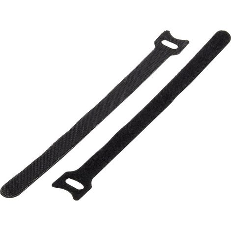 Basetech 98001c371  Klettkabelbinder zum Bündeln Haft- und Flauschteil (L x B) 250 mm x 13 mm Schwar