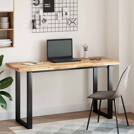 Maison Exclusive - Schreibtischplatte Unbehandelt 120x50x4 cm Mas