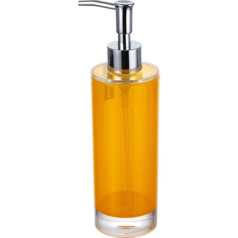 Excelsa Linea Bagno Dispenser Sapone, Giallo, 6.5 x 6.5 x 22 cm