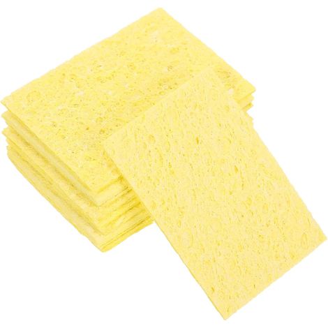 Éponge de Nettoyage Lot de 10, Kaki, pour Tête de Soudage Sponge, Usage pour Tête de Fer à Souder et Tête de Soudage, Résiste à Haute Température, Simple (1/5)