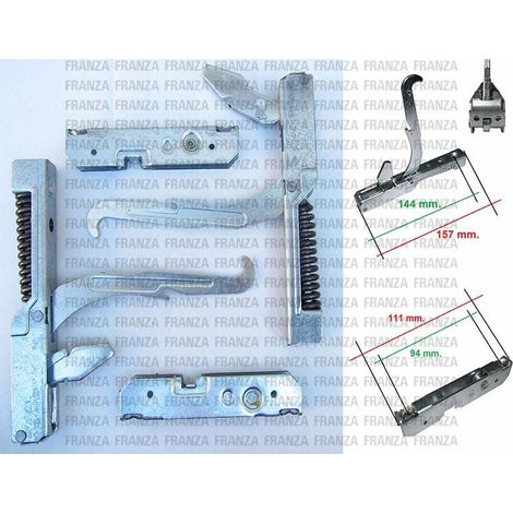 KIT 2PZ CERNIERE MOLLE PORTA FORNO CUCINA FRANKE LOFRA 155mm