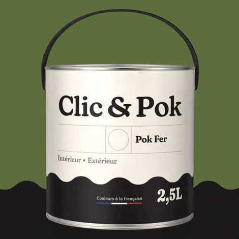 Peinture Fer Antirouille – Métal Extérieur Intérieur, Satinée, Protection Rouille - 2,5L - RAL 6025 - Vert fougère