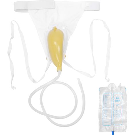 Urinoir Portable - Sac De Collecte D'urine 1000 ml - Pour Patient Alité - Latex Et Coton - Homme (1/5)