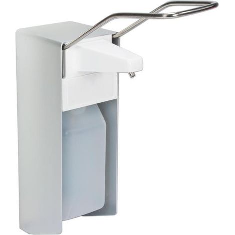 Distributeur de savon en aluminium 500 ml Euronorm - Levier long - Bouteille vide - Pompe en acier inoxydable