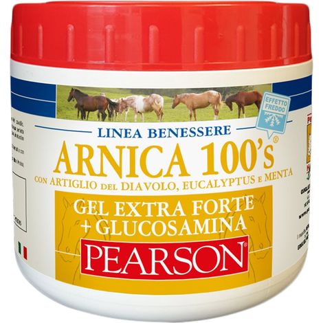 ARNICA 100'S Pearson gel extra forte con Glucosamina, Artiglio del Diavolo, Mentolo ed Eucaliptus 500 ml