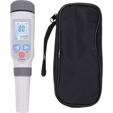Misuratore di pH digitale, intervallo 0-14, precisione 0,1, schermo LCD retroilluminato in bianco e nero, penna portatile per il rilevamento della qualità dell'acqua. (1/5)
