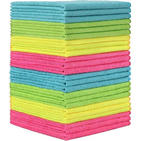 Mikrofaser-Reinigungstücher Waffelgewebe 24 Stück 30x30cm Multicolor (1/5)