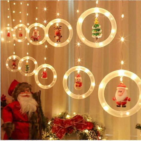EVAGO LED-Weihnachtsbeleuchtung mit Weihnachtsmannmotiv, warmweiß, mit USB-Anschluss (1/5)