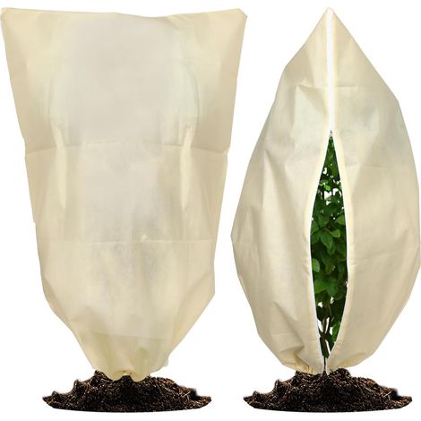 2 protections hivernales pour plantes 80 x 120 cm, housse de protection pour plantes (80 x 120 cm) (1/5)