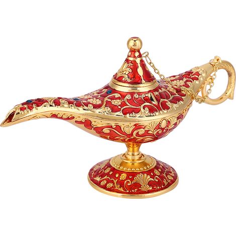 Lampe à huile décorative rétro en métal, style elfe de conte de fées (1/5)