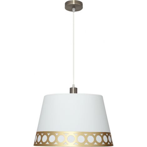 Lampe suspendue Dalia 1xe27 blanc/or from FABRILAMP.