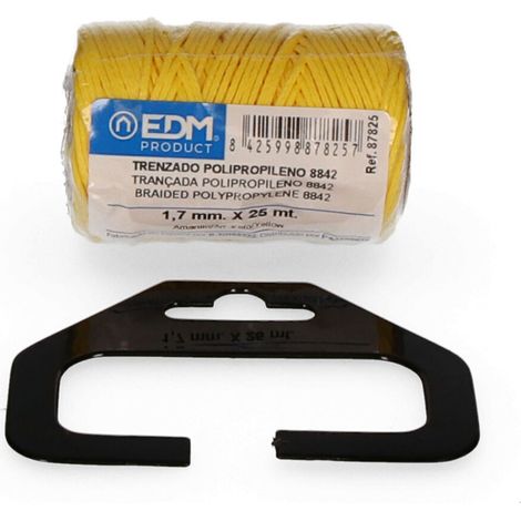 Bobine Polypropylène Tressé EDM 8842 25m Jaune (1/3)