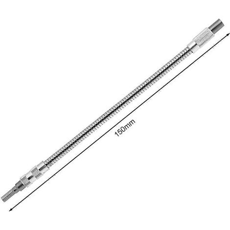 1 rallonge de mandrin hexagonal universel en métal de 150/200 mm (1/4") pour perceuse électrique et tournevis.