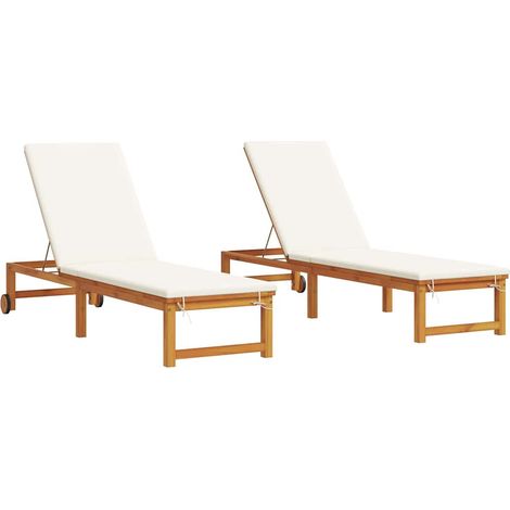 Maison Exclusive - Sonnenliege 2 pcs Braun 202 x 53 x 89 cm Massi