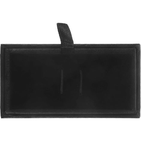 Boîte de rangement pour pinces à cravates, petite boîte à boutons de manchette en cuir, petite boîte à bijoux, coffret cadeau à bijoux-8.50X4.50X3.50CM-Black (1/4)