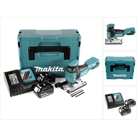 Makita DJV 181 RFJ Akku Pendelhubstichsäge 18V Brushless + 2x Akku 3,0Ah + Ladegerät + Makpac