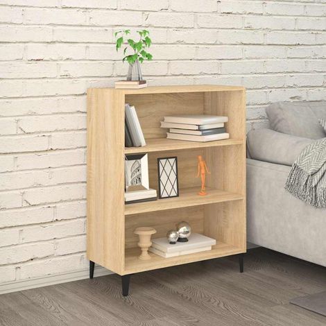 Aparador de madera contrachapada roble Sonoma 69,5x32,5x90 cm (1/4)