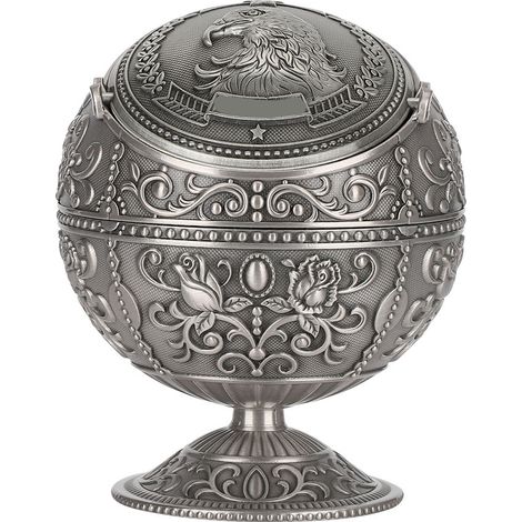 Cendrier Vintage avec Couvercle - Décoration pour Salon, Bureau et Intérieur (1/5)