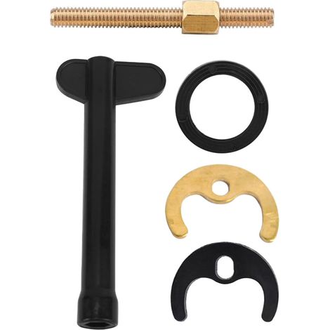 Kit Réparation Robinet - 5 Pièces - Acier Inoxydable - Fixation Trou Unique - Évier Cuisine Salle De Bain - Clé M10 (1/5)