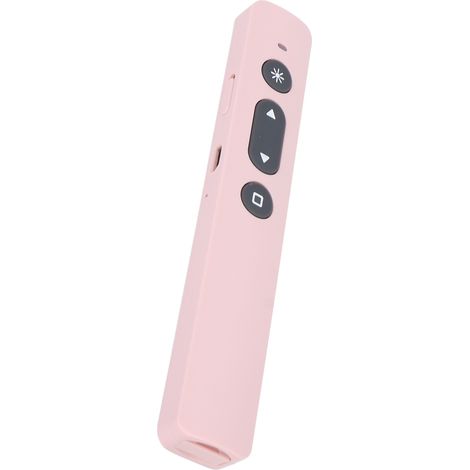 Télécommande de présentation rechargeable, design ergonomique, stylet sans fil à faible rayonnement pour tourner les pages, rose
