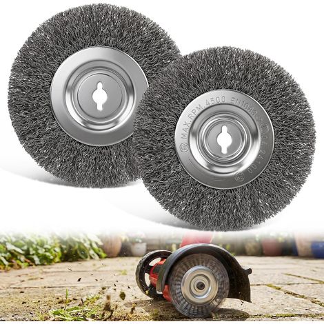 2 Pack Stainless Steel Brush - Compatible with Cordless Grout Cleaner, Heavy Duty Replacement Brushes for Patio Grout Cleaners (1/5)
