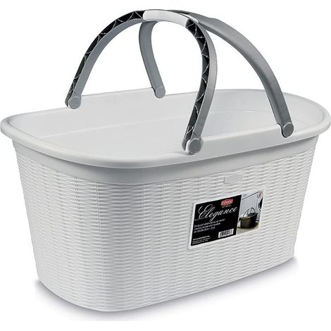 Cesta Portabiancheria Stefanplast Elegance Colore Bianco (1/3)